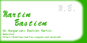 martin bastien business card